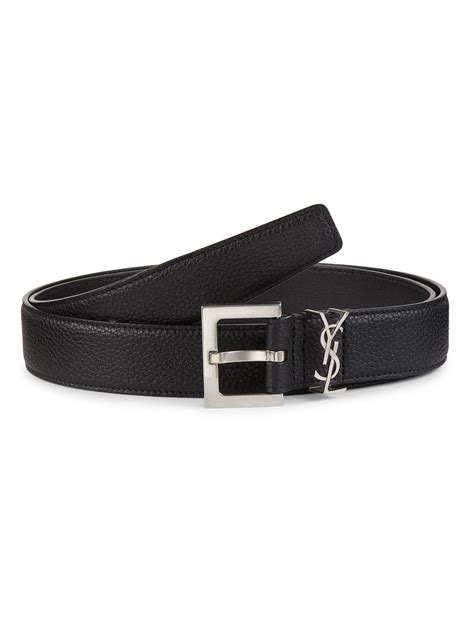 mens ysl belt sale|saint laurent monogram leather belt.